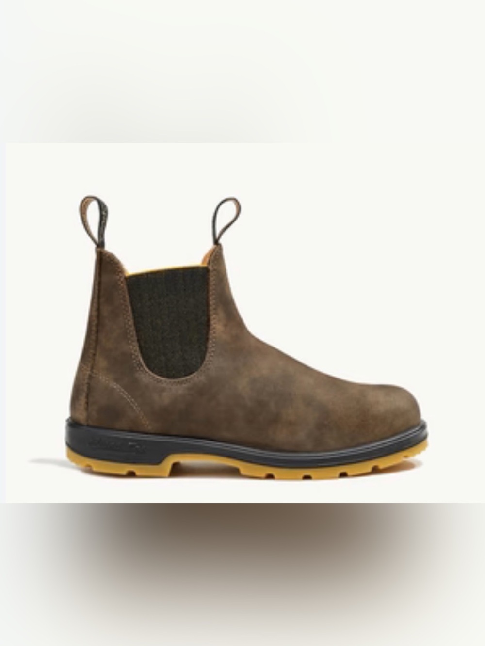 Blundstone Chelsea Boots in Rustic Brown/Mustard